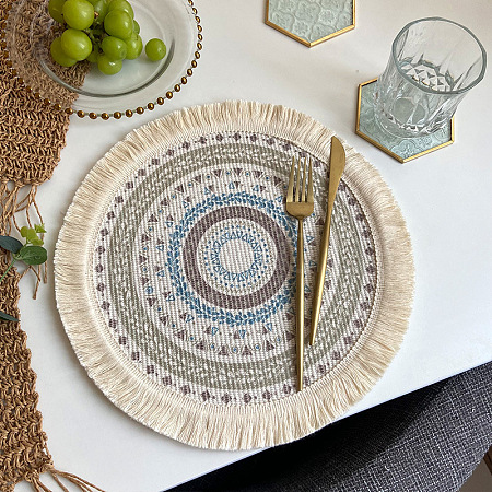 Polyester Braided Washable Placemat BOHO-PW0001-078L-1