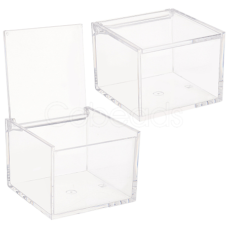 4 Grids Transparent Plastic Gift Boxes CON-WH0087-68A-1