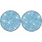 PVC Rhinestone Anti-slip Coaster, Silicone Cup Holder Insert Coaster, Flat Round, Light Sky Blue, 70mm