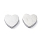 304 Stainless Steel Beads, Heart, Stainless Steel Color, 7x8x2.5mm, Hole: 1.5mm