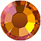 Preciosa&reg MAXIMA Crystal No Hotfix Flatback Stones, Czech Crystal, Dura Foiling, Round(438 11 615 Chaton Rose), 00030 213 Lava, SS8(2.3~2.5mm)