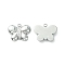 Non-Tarnish 304 Stainless Steel Pendants, Butterfly Charms, Stainless Steel Color, 12x15x2.7mm, Hole: 1.4mm