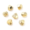 CCB Plastic Beads, Faceted, Nuggest, Golden, 8x9x6.5mm, Hole: 1.8mm