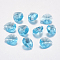 Faceted Glass Rhinestone Pendants, Imitation Austrian Crystal, teardrop, Aquamarine, 16x9x5.5mm, Hole: 1.4mm