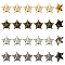 SUPERFINDINGS 24Pcs 4 Colors Alloy Star Brooches, Men's Shirt Collar Pins, Mixed Color, 17x18x4mm, 6pcs/color