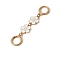 Flower Alloy Enamel Bag Extender Chains, with Ring Clasps, for Bag Straps Replacement Accessories, Golden, White, 130mm