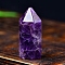 Natural Amethyst Point 6 Faceted Prism Healing Stone Wand, Reiki Healing Energy for Home Decor Meditation, 34mm