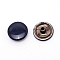 Iron Snap Buttons, for Costume Jacket Coat Accessories, Midnight Blue, 1.25x0.45cm, Hole: 2mm