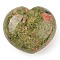 Natural Unakite Thumb Massage Stone, Heart Pocket Palm Stones, for Relaxing, Pain Relief, 40~41x45x24~26mm