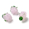 Handmade Lampwork Beads, Flower, Pearl Pink, 16x14~15mm, Hole: 1.2mm