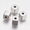 Tarnish Resistant 304 Stainless Steel Beads, Cube, Stainless Steel Color, 6x6x6mm, Hole: 2mm