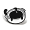 Cartoon Cat Enamel Pin, Alloy Brooch for Backpack Clothes, Black, 21x28x1.5mm