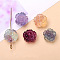 Natural Fluorite Carved Beads, Flower, 13.5mm