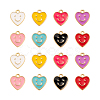 64Pcs 8 Colors Alloy Enamel Pendants ENAM-CJ0002-10-1