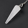 Natural Quartz Crystal Hexagonal Pointed Cone Dowsing Pendulum Pendants G-G983-05P-08-4