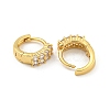 Rack Plating Brass Micro Pave Clear Cubic Zirconia Hoop Earring EJEW-C102-16G-2