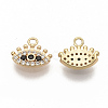 Brass Micro Pave Cubic Zirconia Charms ZIRC-T011-05G-NF-2