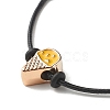 Ice Cream Acrylic Enamel Beads Adjustable Cord Bracelet for Teen Girl Women BJEW-JB07046-6