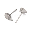 Anti-Tarnish 304 Stainless Steel Stud Earring Findings STAS-S151-01P-G-2