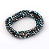 Electroplated Non-magnetic Synthetic Hematite Beads Strands G-P408-O-3mm-2