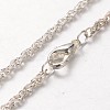 Iron Rope Chain Necklace Making MAK-J004-23S-1