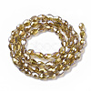 Electroplate Glass Beads Strands EGLA-T013-05N-2