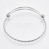 Adjustable 304 Stainless Steel Expandable Bangle Making BJEW-R306-01-1