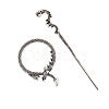 Tibetan Style Alloy Hair Sticks PW-WGCE4EE-01-1