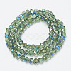 Electroplate Glass Beads Strands EGLA-A034-T6mm-I01-2