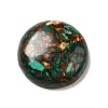 Assembled Synthetic Bronzite and Malachite Cabochons G-I339-08C-2