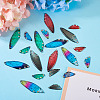 5 Sets 5 Colors Transparent Resin Pendants RESI-TA0001-79-16