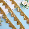 Polyester Flower Paillette Lace Ribbon OCOR-WH0078-109B-4