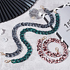 WADORN® 3Pcs 3 Colors Leopard Pattern Acrylic Curban Chain Bag Handles FIND-WR0005-34-4