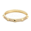 Brass Micro Pave Clear Cubic Zirconia Bangles BJEW-A116-01G-1