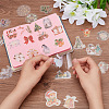 CRASPIRE 4 bags 4 styles Christmas Theme PET Picture Stickers Set DIY-CP0008-80-3