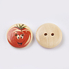 Printed Wooden Buttons BUTT-K007-12-3