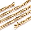 304 Stainless Steel Cuban Link Chain Necklaces NJEW-L159-02B-G-2