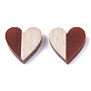 Resin & Wood Two Tone Cabochons RESI-R425-04D-2