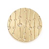 Texture Theme Roung Brass Stamp Head AJEW-M036-06H-G-2