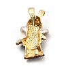 Alloy Rabbit in Hat Brooch Pin for Backpack Clothes JEWB-I019-12G-3