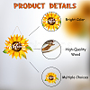 Sunflower MDF Wood Home Decorations HJEW-WH0049-002-3