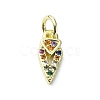 Brass Micro Pave Cubic Zirconia Pendants KK-H475-54G-01-1