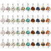 Unicraftale 4 Sets 10 Styles Mixed Stone Chip Beads Pendant Decorations Sets HJEW-UN0001-13-1