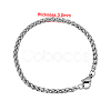 316 Stainless Steel Wheat Chain Bracelets BJEW-M187-12-A-1