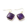 Natural Amethyst Dangle Earrings EJEW-J093-04-1