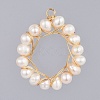 Natural Cultured Freshwater Pearl Pendants X-PALLOY-JF00381-2