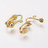 Brass Clip-on Earring Findings KK-E491-G-2