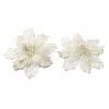 Plastic Glitter Artificial Flower HJEW-R124-04-2
