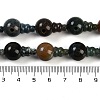 Natural Indian Agate 3-Hole Guru Beads Strands G-H064-E02-01-5