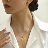 Gold Plated Butterfly Pendant Set with Earrings and Necklace for Women RH5416-1